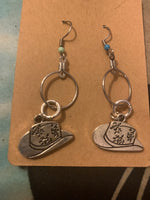 Western silver earrings