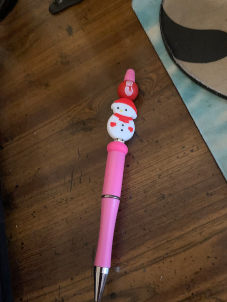 Pink snowman retro