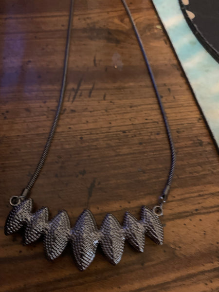 Gun metal necklace