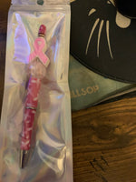 Pink breast cancer pen