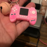 Pink game boy key chain