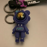 Mask cute space man keychain