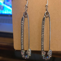 Safety pin earrings