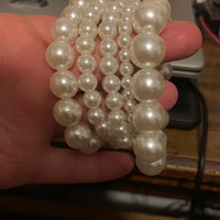 White pearl stackable bracelet