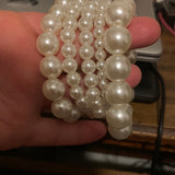 White pearl stackable bracelet