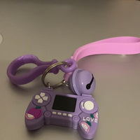 Purple game boy key chain