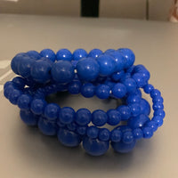 Blue pearl stackable bracelet