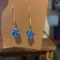 Blu dice earrings