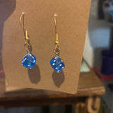 Blu dice earrings