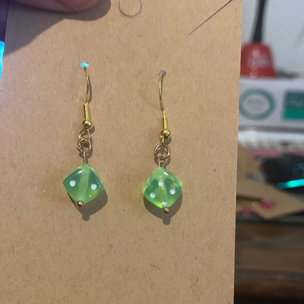 Dice earrings