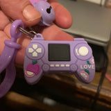 Purple game boy key chain