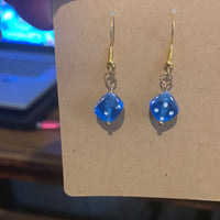 Blu dice earrings