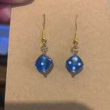 Blu dice earrings