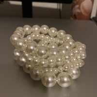 White pearl stackable bracelet