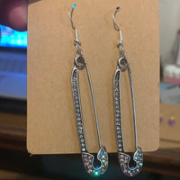 Safety pin earrings