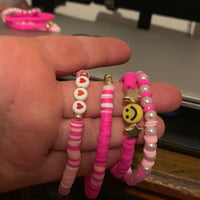 Pink stackable bracelet