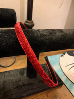 red glittery head band adult or child